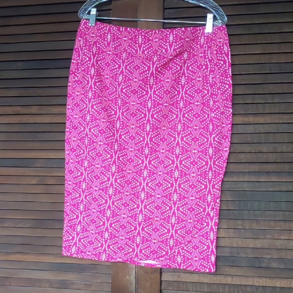 Ripskirt, Dark Pink Patterned Women's Skirt Size L